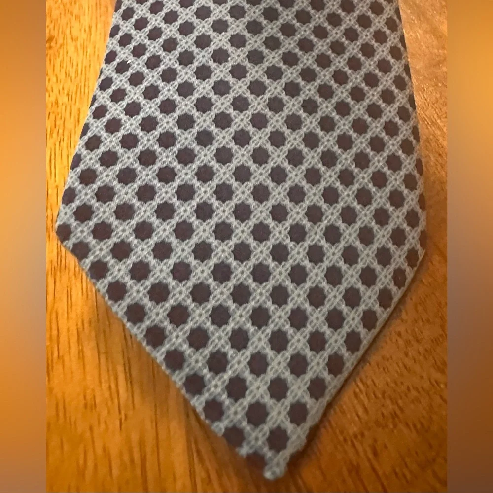 NWT KIDS STEFANO RICCI JUNIOR LUXURY SILK GEOMETRIC BLUE TIE